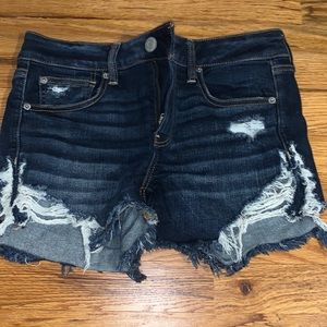 American eagle midi jean shorts